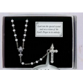 Crystal Bead Rosary w/Vision of Lord's Prayer